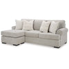 Ashley Shelyn Sofa Chaise with 4 Accent Pillows Sand Gray Polyester 97 Inch BM331813