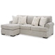 Ashley Shelyn Sofa Chaise with 4 Accent Pillows Sand Gray Polyester 97 Inch BM331813