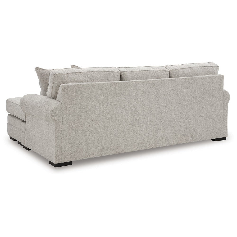 Ashley Shelyn Sofa Chaise with 4 Accent Pillows Sand Gray Polyester 97 Inch BM331813
