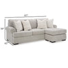 Ashley Shelyn Sofa Chaise with 4 Accent Pillows Sand Gray Polyester 97 Inch BM331813