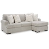Ashley Shelyn Sofa Chaise with 4 Accent Pillows Sand Gray Polyester 97 Inch BM331813