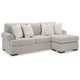 Ashley Shelyn Sofa Chaise with 4 Accent Pillows Sand Gray Polyester 97 Inch BM331813