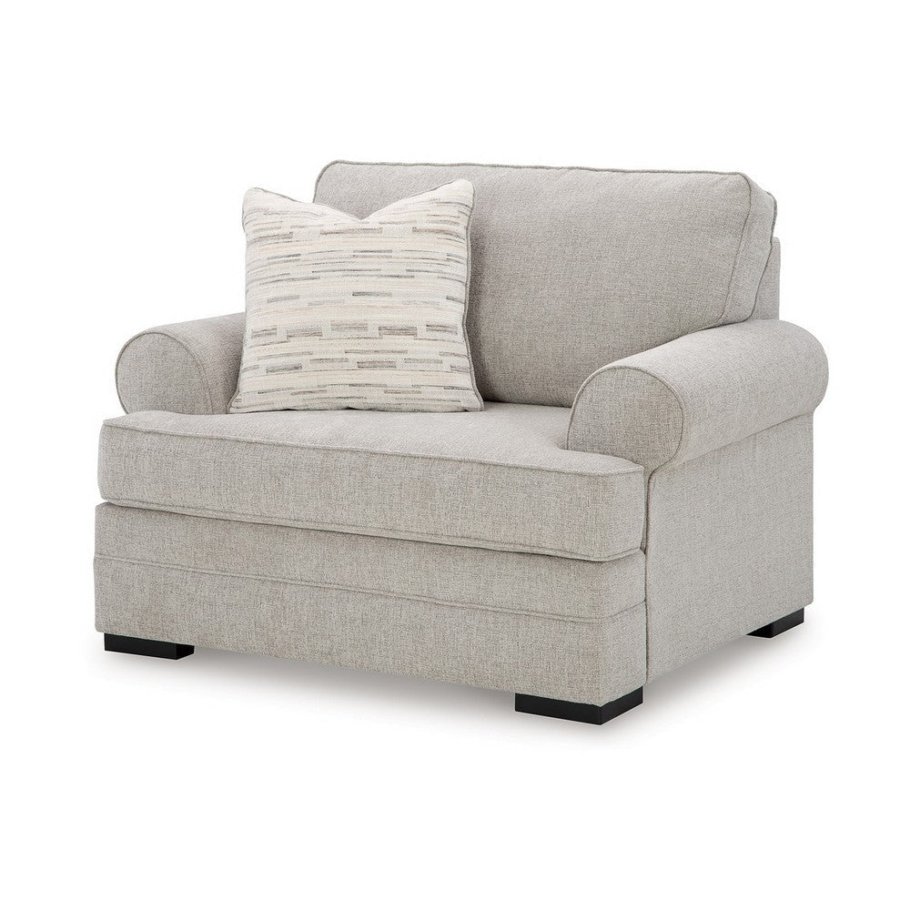 Ashley Shelyn Oversized Chair Accent Pillow Sand Gray Textures Polyester BM331814