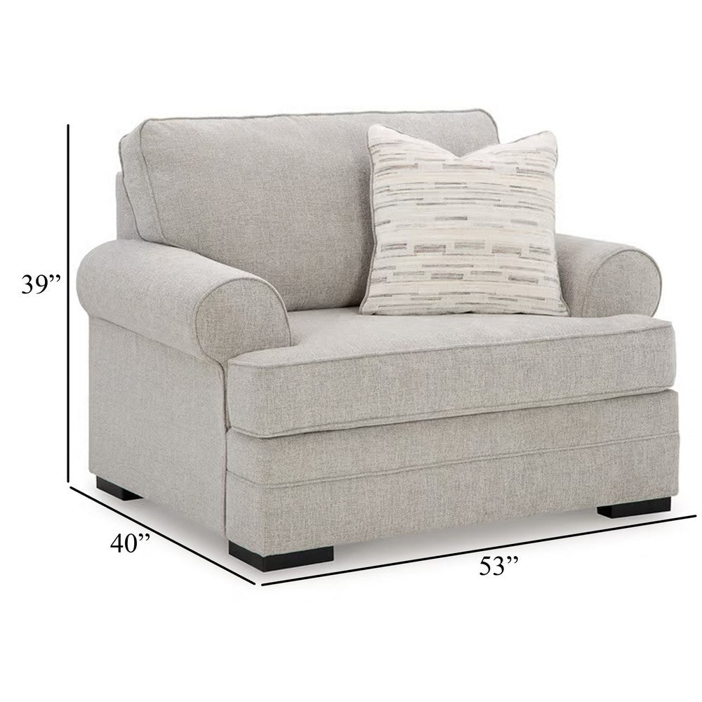 Ashley Shelyn Oversized Chair Accent Pillow Sand Gray Textures Polyester BM331814