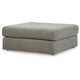 Ashley Aval Oversized Accent Ottoman 44 Inch Square Ash Gray Polyester BM331815