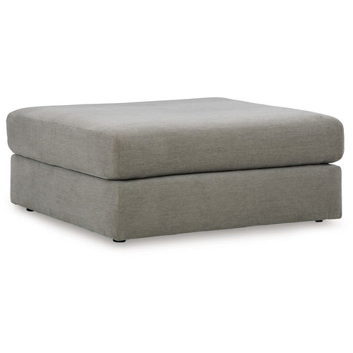Ashley Aval Oversized Accent Ottoman, 44 Inch Square Ash Gray Polyester