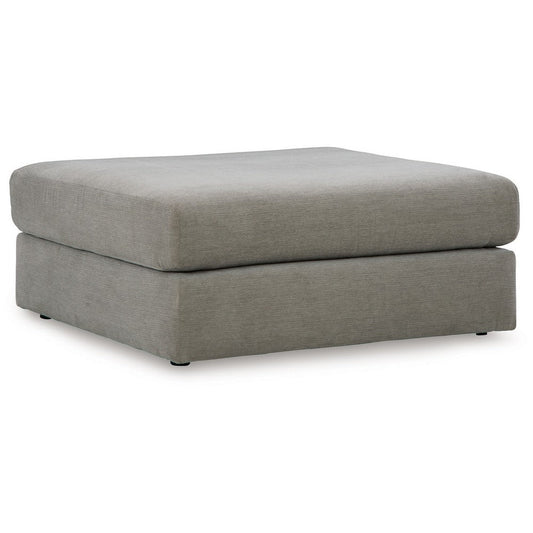 Ashley Aval Oversized Accent Ottoman, 44 Inch Square Ash Gray Polyester