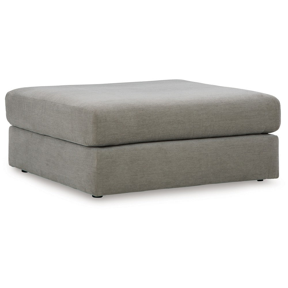 Ashley Aval Oversized Accent Ottoman, 44 Inch Square Ash Gray Polyester