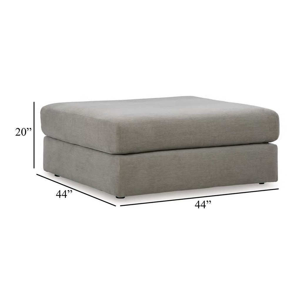 Ashley Aval Oversized Accent Ottoman 44 Inch Square Ash Gray Polyester BM331815