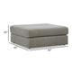 Ashley Aval Oversized Accent Ottoman 44 Inch Square Ash Gray Polyester BM331815
