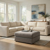 Ashley Aval Oversized Accent Ottoman, 44 Inch Square Ash Gray Polyester