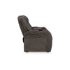 Ashley Fynne LED Power Reclining Loveseat USB Gray Faux Leather 74 Inch BM331818