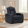 Ashley Fynne LED Power Recliner Chair, USB Port, Sapphire Blue Faux Leather