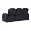 Ashley Fynne Power Reclining Sofa LEDs Sapphire Blue Faux Leather 85 Inch BM331820
