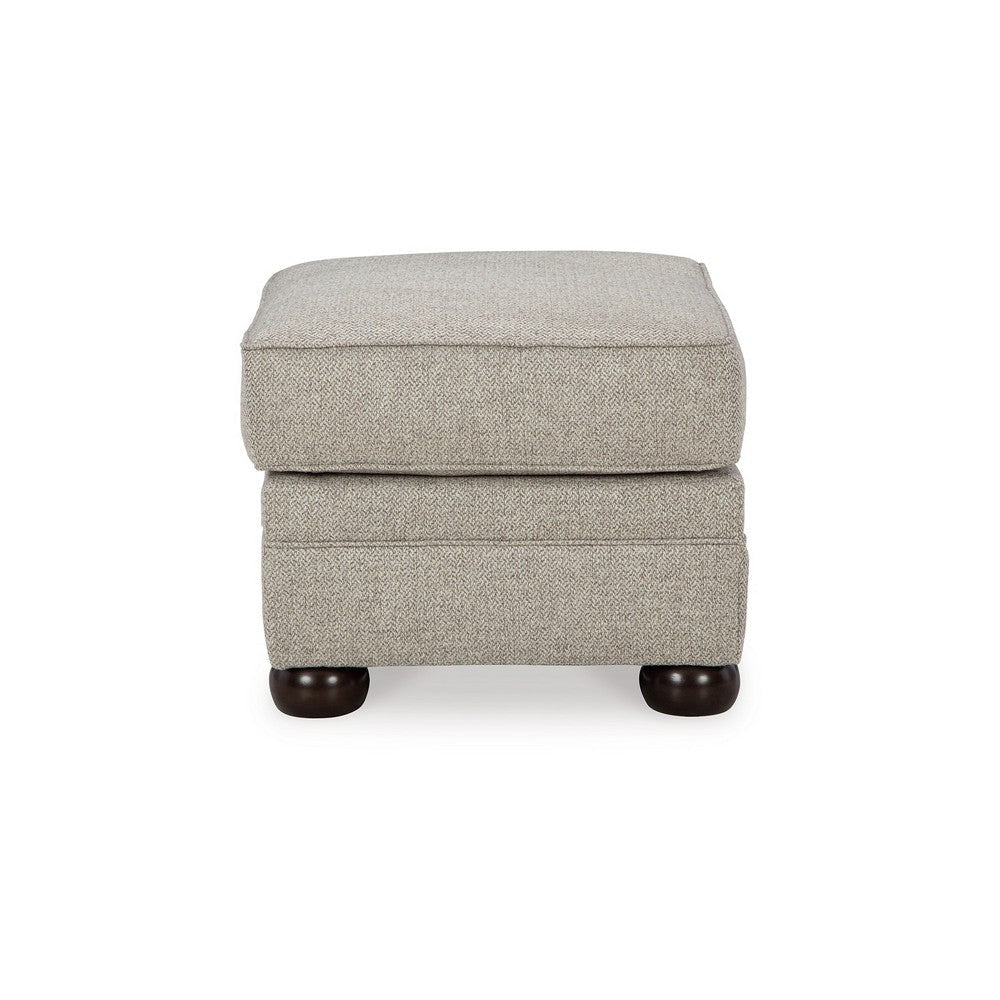 Ashley Gael Ottoman Soft Cushioned Gray Beige Polyester Dark Brown 31 Inch BM331823