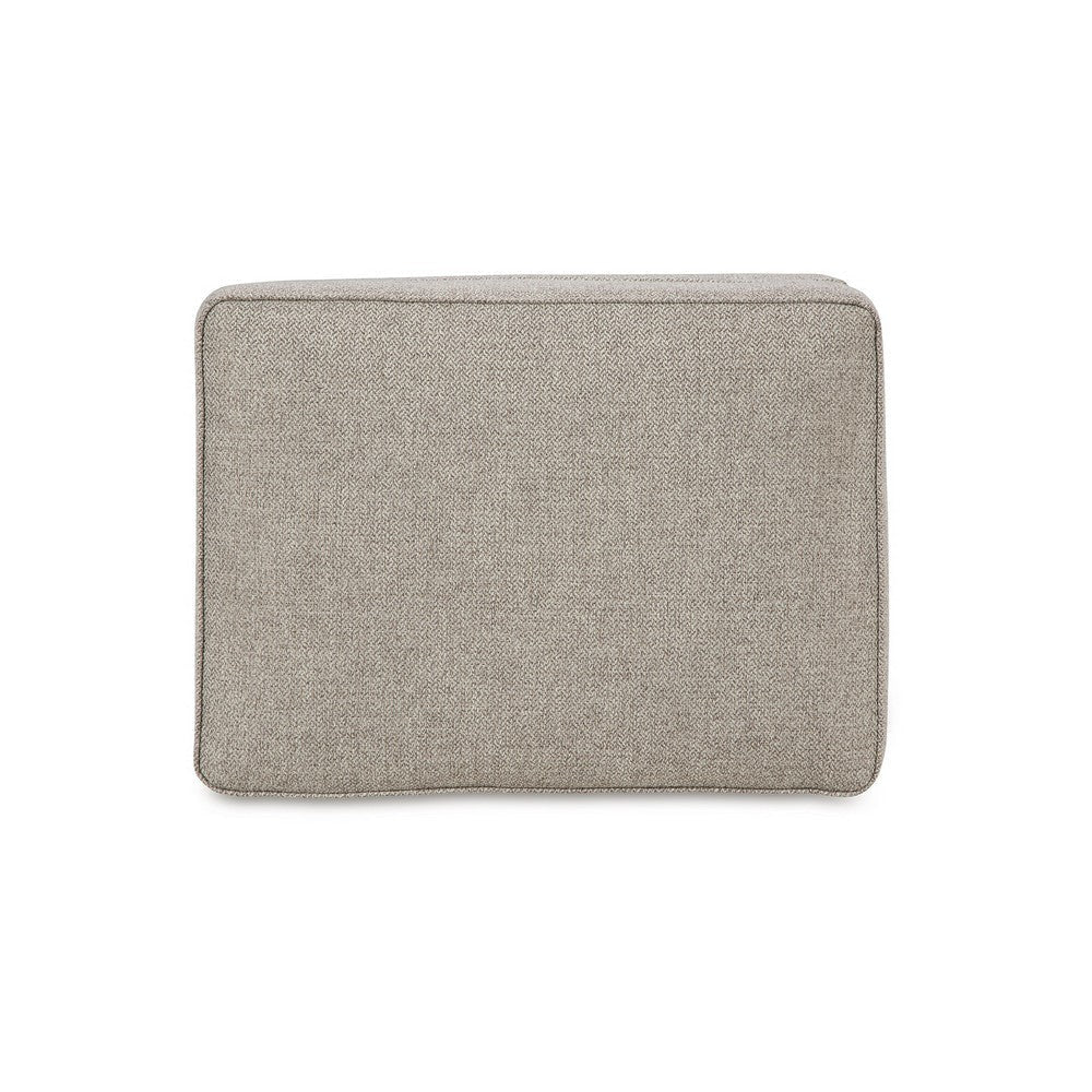 Ashley Gael Ottoman Soft Cushioned Gray Beige Polyester Dark Brown 31 Inch BM331823