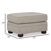 Ashley Gael Ottoman Soft Cushioned Gray Beige Polyester Dark Brown 31 Inch BM331823