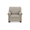Ashley Gael Accent Armchair Gray Beige Polyester Dark Brown Nailhead Trim BM331824