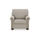 Ashley Gael Accent Armchair Gray Beige Polyester Dark Brown Nailhead Trim BM331824