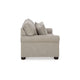 Ashley Gael Sofa Gray Beige Polyester Dark Brown Nailhead Trim 87 Inch BM331826