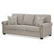 Ashley Gael Sofa Gray Beige Polyester Dark Brown Nailhead Trim 87 Inch BM331826