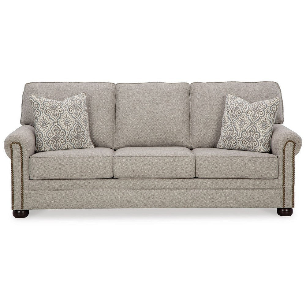 Ashley Gael Sleeper Sofa Queen Size Bed Gray Beige Polyester Memory Foam BM331827