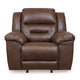 Ashley Aky Manual Rocker Recliner Chair Smooth Chocolate Brown Faux Leather BM331832