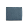 Ashley Caten Ottoman, Azure Blue Polyester, Black Low Profile Legs, 30 Inch