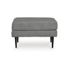 Ashley Haez Ottoman Charcoal Gray Polyester Tapered Black Legs 30 Inch BM331837