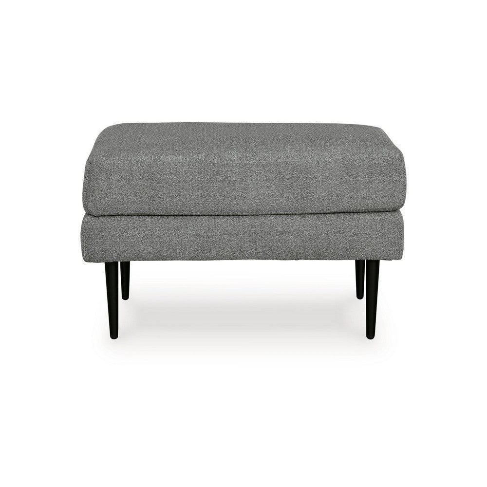 Ashley Haez Ottoman Charcoal Gray Polyester Tapered Black Legs 30 Inch BM331837