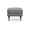 Ashley Haez Ottoman Charcoal Gray Polyester Tapered Black Legs 30 Inch BM331837
