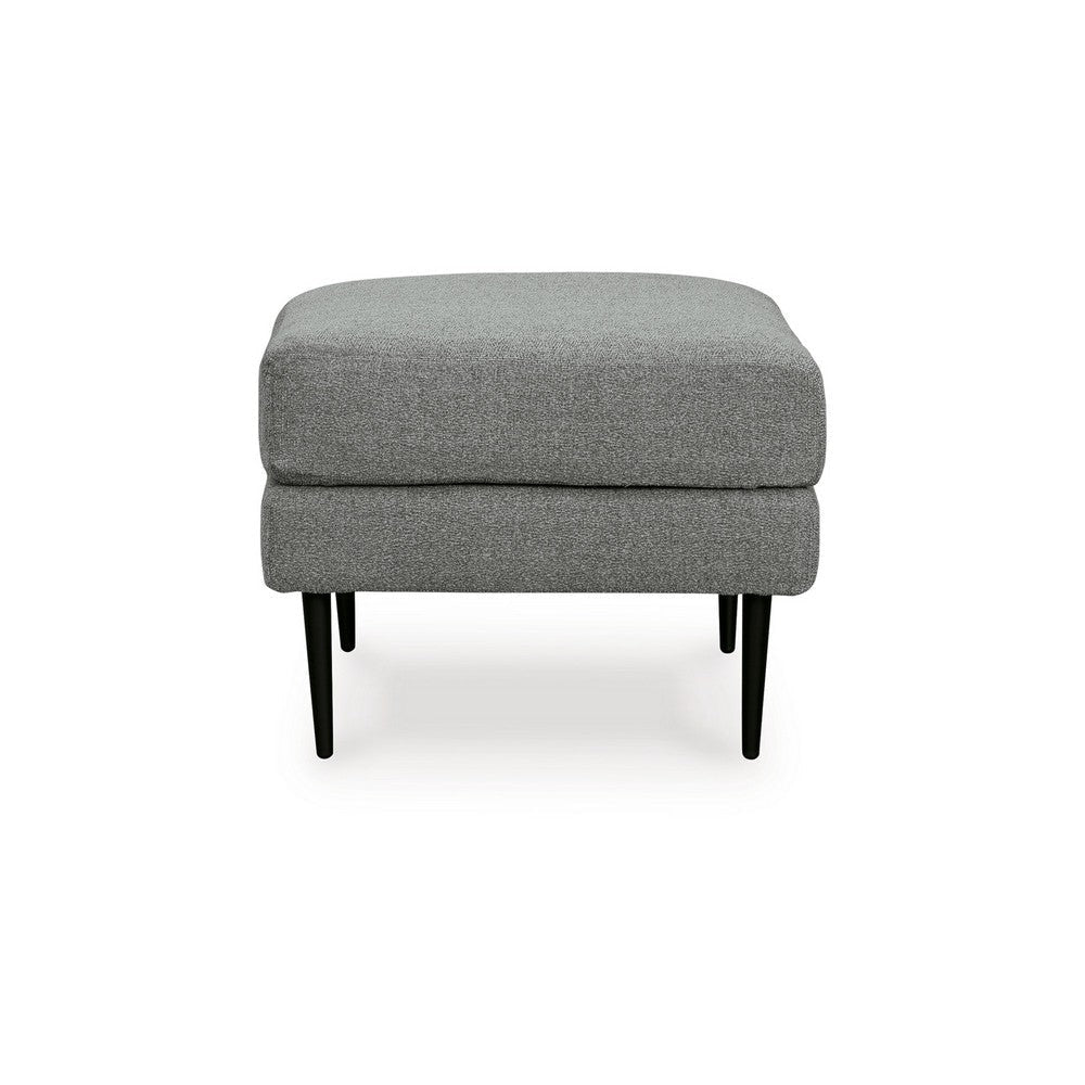 Ashley Haez Ottoman Charcoal Gray Polyester Tapered Black Legs 30 Inch BM331837