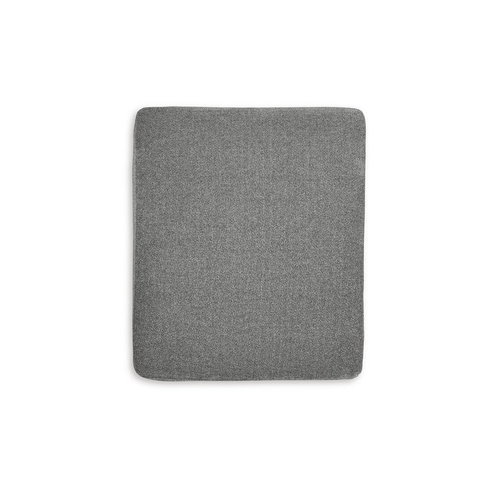 Ashley Haez Ottoman Charcoal Gray Polyester Tapered Black Legs 30 Inch BM331837