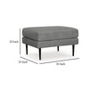 Ashley Haez Ottoman Charcoal Gray Polyester Tapered Black Legs 30 Inch BM331837