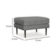 Ashley Haez Ottoman Charcoal Gray Polyester Tapered Black Legs 30 Inch BM331837