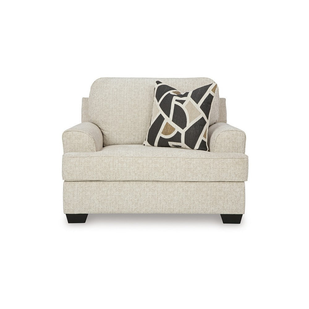 Ashley Burgess Accent Chair Quartz Beige Polyester 1 Throw Pillow Black BM331839