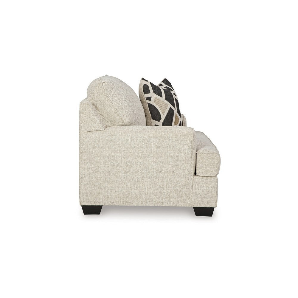 Ashley Burgess Accent Chair Quartz Beige Polyester 1 Throw Pillow Black BM331839