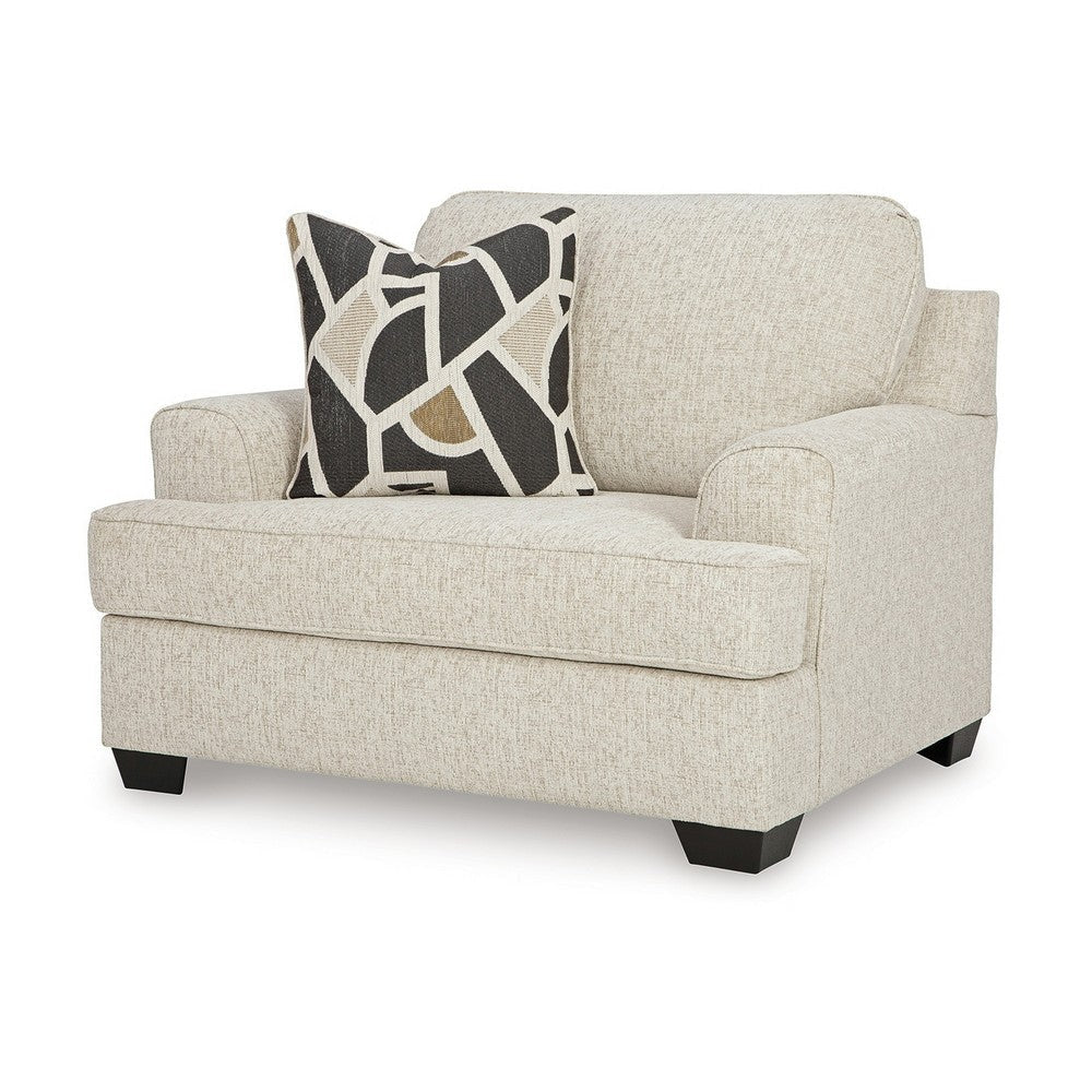 Ashley Burgess Accent Chair Quartz Beige Polyester 1 Throw Pillow Black BM331839