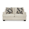 Ashley Burgess Loveseat, Quartz Beige Polyester, 2 Throw Pillows, 70 Inch