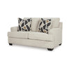 Ashley Burgess Loveseat, Quartz Beige Polyester, 2 Throw Pillows, 70 Inch