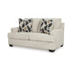 Ashley Burgess Loveseat, Quartz Beige Polyester, 2 Throw Pillows, 70 Inch