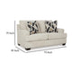 Ashley Burgess Loveseat, Quartz Beige Polyester, 2 Throw Pillows, 70 Inch