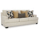 Ashley Burgess Sofa Quartz Beige Polyester 5 Accent Throw Pillows 97 Inch BM331841