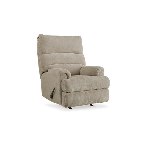 Ashley Mansi Manual Rocker Recliner Chair, Dusk Gray Tweed Weave Polyester