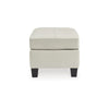 Ashley Geno Ottoman Modern Coconut Beige Leather and Faux Leather 33 Inch BM331858