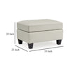 Ashley Geno Ottoman Modern Coconut Beige Leather and Faux Leather 33 Inch BM331858