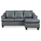 Ashley Geno Sofa Chaise Sectional Modern Steel Gray Leather Match 88 Inch BM331860