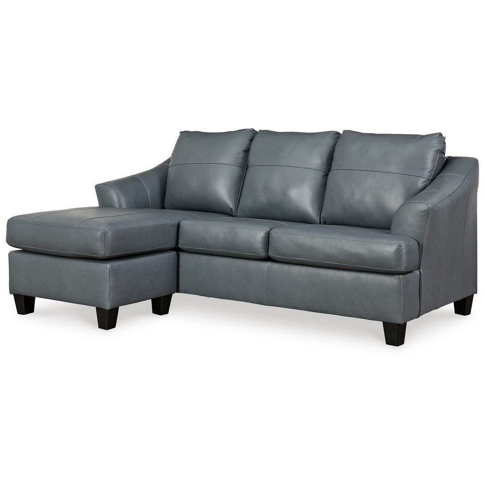 Ashley Geno Sofa Chaise Sectional Modern Steel Gray Leather Match 88 Inch BM331860