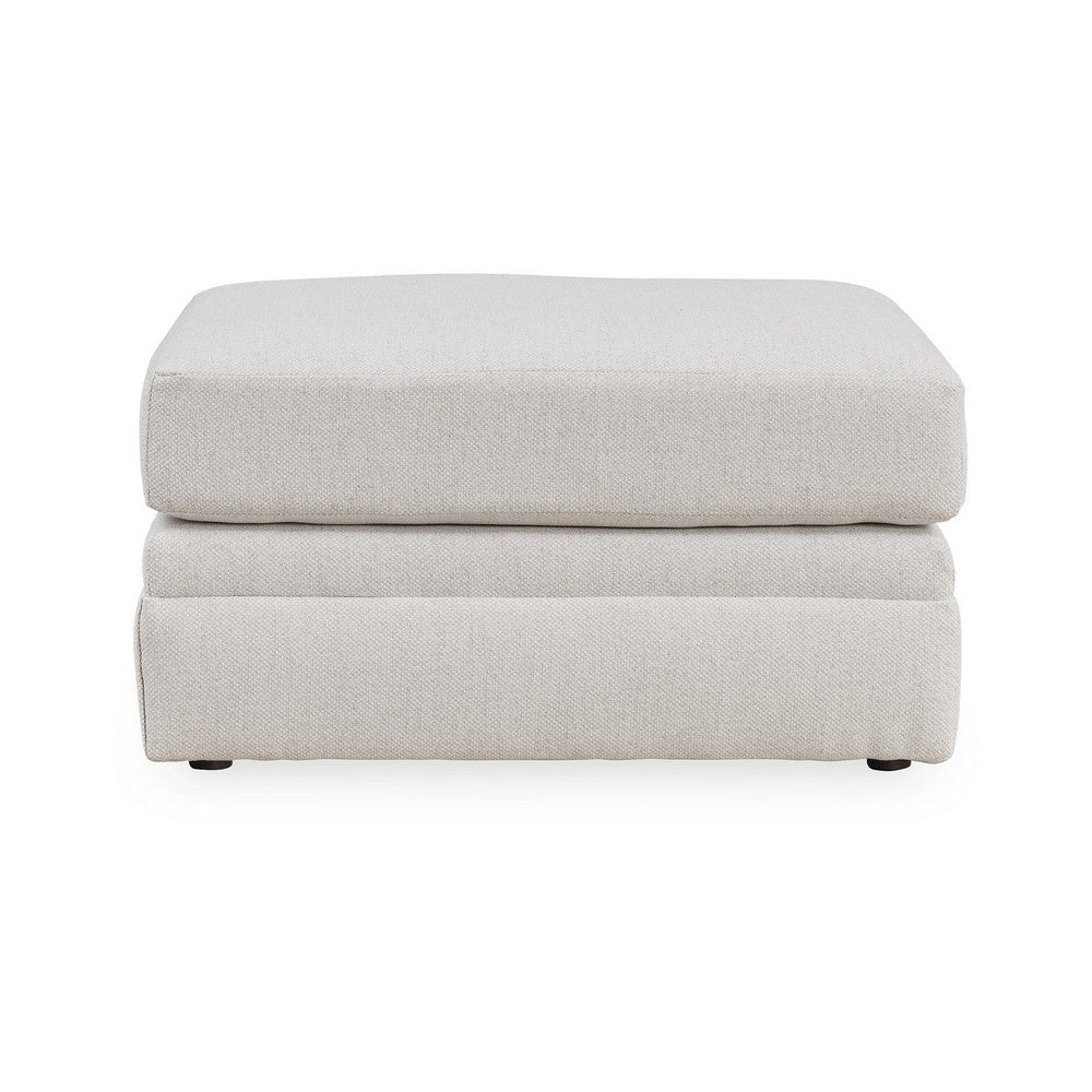 Ashley Maite Ottoman Modern Chalk Gray Polyester Soft Cushions 34 Inch BM331861