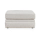 Ashley Maite Ottoman Modern Chalk Gray Polyester Soft Cushions 34 Inch BM331861